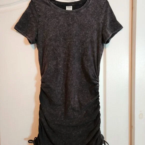 PINK BY VICTORIA’S SECRET SEXY STONE WASHED DRESS Side Cinched Tie Dress Medium - Picture 3 of 7